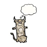 cartoon cow with thougth bubble N2