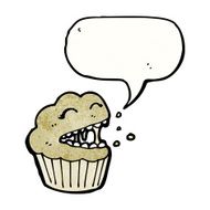 cartoon cupcake N218