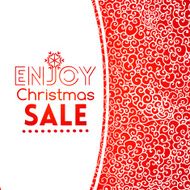 Christmas sale doodle seamless pattern like lace