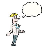 Cartoon Man Shrugging Shoulders N101