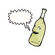 happy wine bottle cartoon character N5