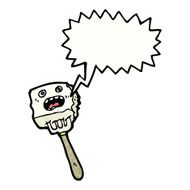 cartoon tofu on fork N3