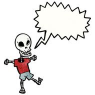 cartoon dancing skeleton N3