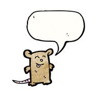 cartoon mouse with speech bubble N35