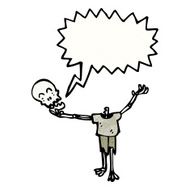 cartoon skeleton holding own head N3