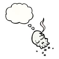 gun shot skull cartoon N3