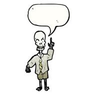 cartoon old skeleton talking N4