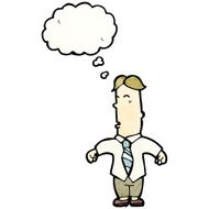cartoon boring office man N7