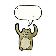 funny bear with speech bubble N9