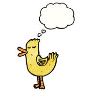 cartoon duck with thought bubble N5