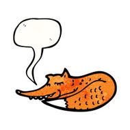 Sleeping Fox Cartoon N4