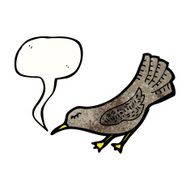 cartoon black bird N14