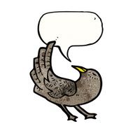 cartoon black bird N15