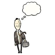cartoon egghead businessman N3