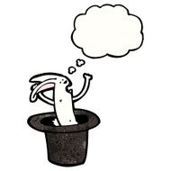 cartoon rabbit in hat trick N4