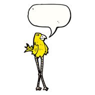 cartoon long legged bird N2