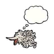 cartoon flying wolf spirit N3
