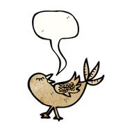 cartoon singing bird N47