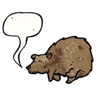 cartoon bear with speech bubble N55