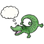 happy cartoon crocodile N2