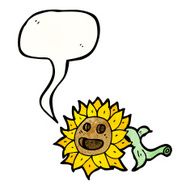 sunflower with speech bubble N3