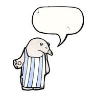 cartoon polar wearing apron N3