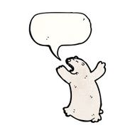 roaring polar bear cartoon N4