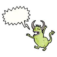 little devil with speech bubble N14