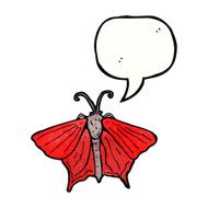 cartoon butterfly with speech bubble N13