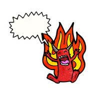 little devil with speech bubble N15