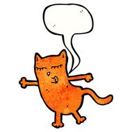 funny cartoon cat with speech bubble N51
