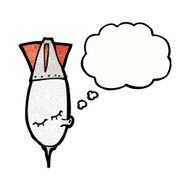 bomb with thought bubble cartoon N3