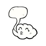 cloud with speech bubble cartoon N5