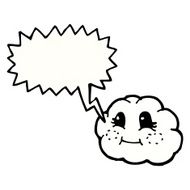 cloud with speech bubble cartoon N6