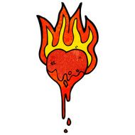 flaming heart cartoon N4