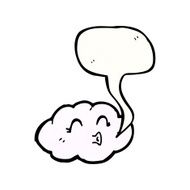cute cartoon cloud with speech bubble N3
