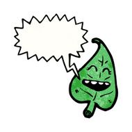 leaf with speech bubble cartoon N2
