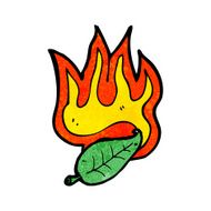 flaming leaf cartoon N3