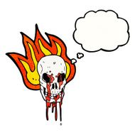spooky skull with thought bubble N5