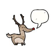 reindeer with speech bubble cartoon N7