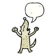 Howling Dog Cartoon N8