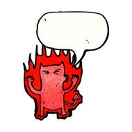 little devil with speech bubble N16