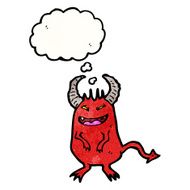little devil with thought bubble N11
