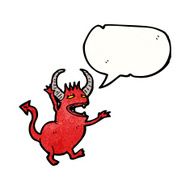 little devil with speech bubble N18