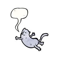 cartoon cat with speech bubble N147