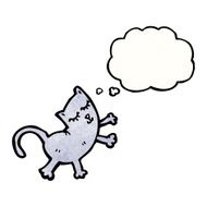 cartoon cat with thought bubble N184