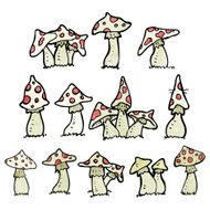 cartoon toadstools collection N2