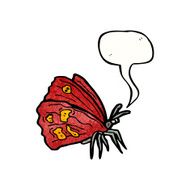 butterfly with speech bubble cartoon N3
