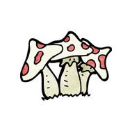 cartoon toadstool N147