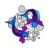 koi carp tattoo illustration N17